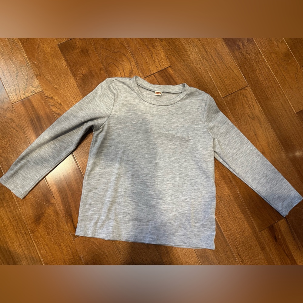 Cozy Gray Long Sleeve Kids Tee